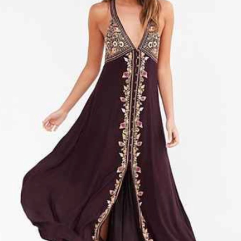 ecote maxi dress NWT urban outfitters wine 6 prom